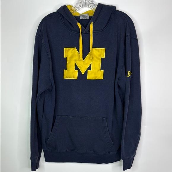 Vintage Stadium Athletics Michigan Wolve Hooded Sweatshirt Size Large - Picture 1 of 8